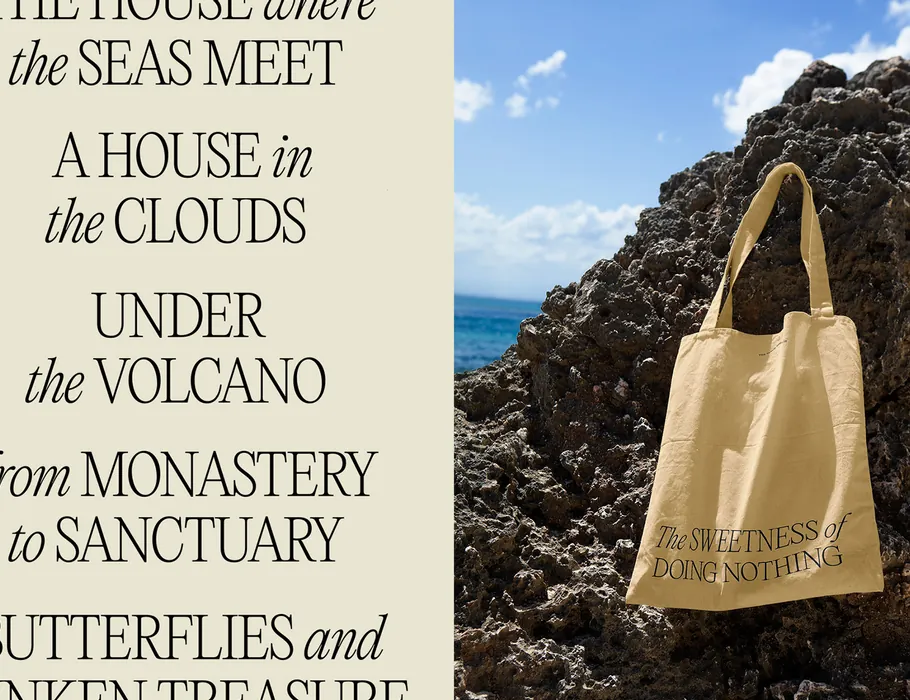 Tote bag hanging outdoors