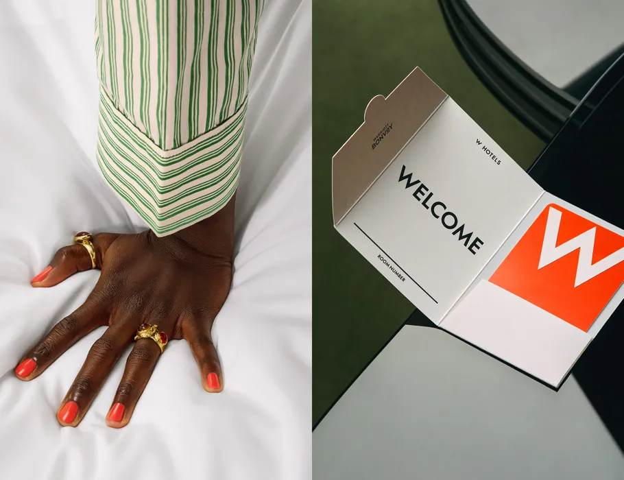 Welcome booklet with an orange W mark